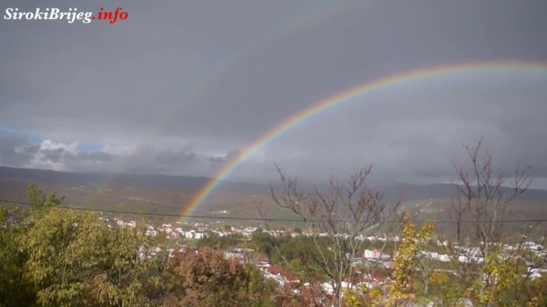 Dvostruka duga iznad Širokog Brijega 9.11.2017.