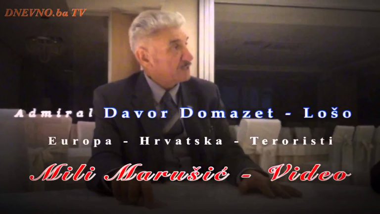 Davor Domazet Lošo: “Terorizam” Europa – Hrvatska (1.dio intervjua)