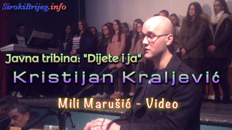 Tribina “Dijete i ja” – govor: Kristijan Kraljević